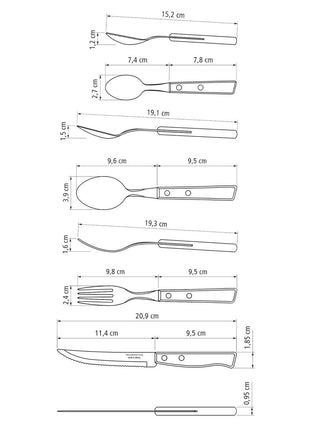 Tramontina Natural Wooden Handle 24 Pcs. Cutlery Set - Tramontina Store UK