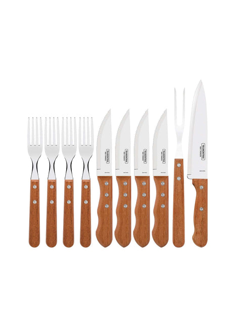 Tramontina Wooden Handle 10 Pcs. Cutlery and Carving Set - Tramontina Store UK