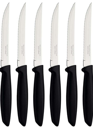 Tramontina 6 Pcs. Fruit/Tomato Knife Set (Pointed tip, Black) - Tramontina Store UK