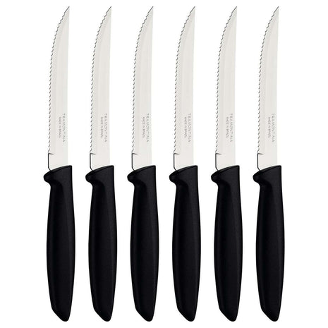 Tramontina 6 Pcs. Fruit/Tomato Knife Set (Pointed tip, Black) - Tramontina Store UK