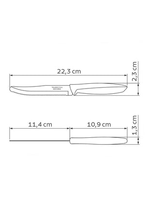 Tramontina 6 Pcs. Fruit/Tomato Knife Set (Rounded tip, Red) - Tramontina Store UK