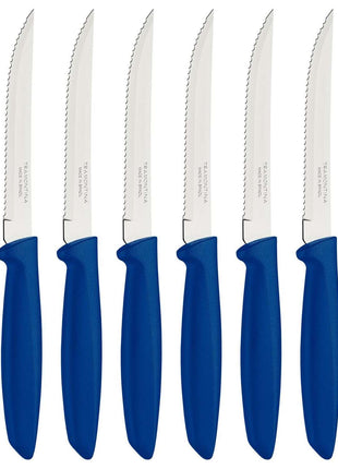 Tramontina 6 Pcs. Fruit/Tomato Knife Set (Pointed tip, Blue) - Tramontina Store UK