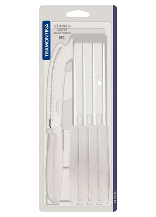 Tramontina 6 Pcs. Fruit/Tomato Knife Set (Pointed tip, White) - Tramontina Store UK