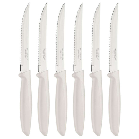 Tramontina 6 Pcs. Fruit/Tomato Knife Set (Pointed tip, White) - Tramontina Store UK