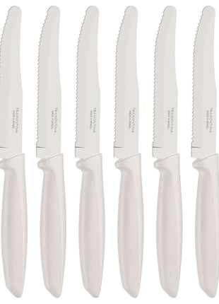 Tramontina 6 Pcs. Fruit/Tomato Knife Set (Rounded tip, White) - Tramontina Store UK