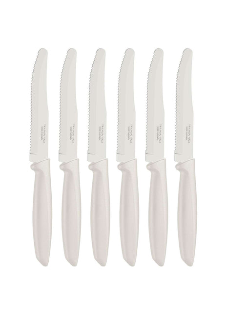 Tramontina 6 Pcs. Fruit/Tomato Knife Set (Rounded tip, White) - Tramontina Store UK