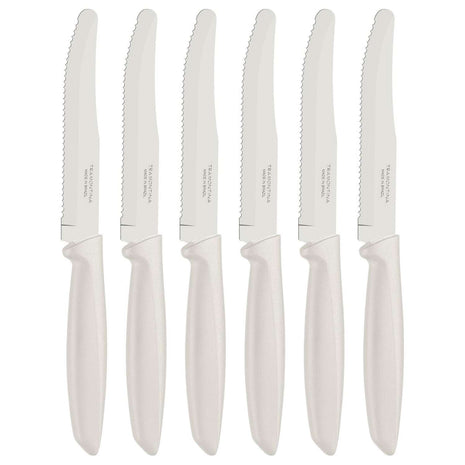 Tramontina 6 Pcs. Fruit/Tomato Knife Set (Rounded tip, White) - Tramontina Store UK