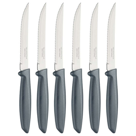 Tramontina 6 Pcs. Fruit/Tomato Knife Set (Pointed tip, Grey) - Tramontina Store UK