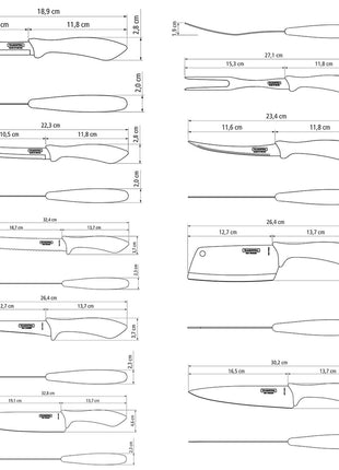 Tramontina 9 Pcs. Kitchen Knife Set - Tramontina Store UK