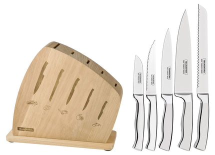 6 Pcs. Beech Knife Set