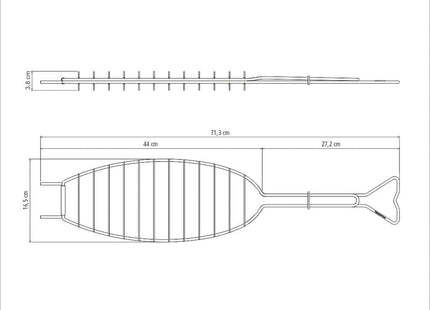 Tramontina Stainless Steel Articulated Fish Grill 71.3 x 16.5cm