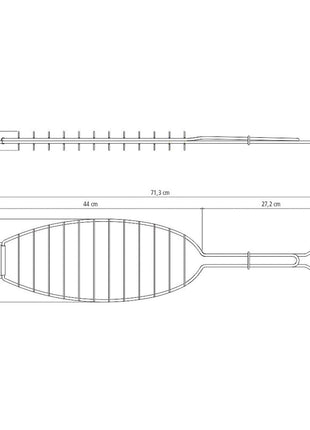 Tramontina Stainless Steel Articulated Fish Grill 71.3 x 16.5cm - Tramontina Store UK