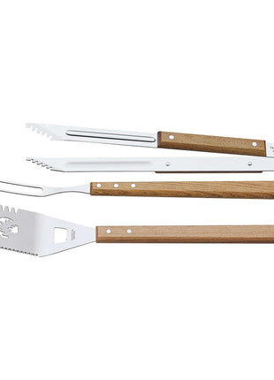 Tramontina Wooden Handle 3 Pcs. Barbecue Tools Set - Tramontina Store UK