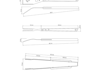 Tramontina Wooden Handle 3 Pcs. Barbecue Tools Set