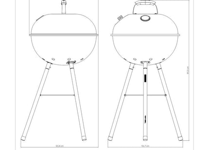 Tramontina Carbon Steel Portable Charcoal Grill with Lid