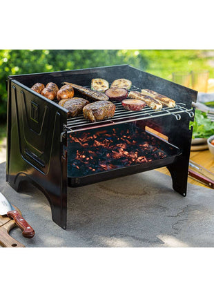 Tramontina Carbon Steel Flat-Packed Portable BBQ Grill - Tramontina Store UK
