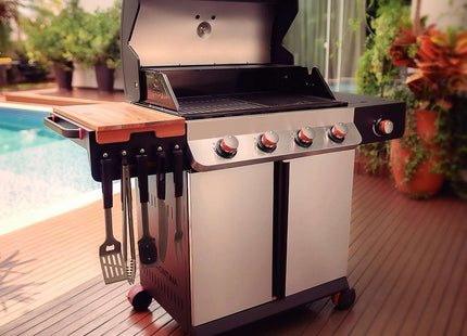 Tramontina 5 Burner Gas BBQ Grill with Side Burner