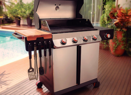 Tramontina 5 Burner Gas BBQ Grill with Side Burner
