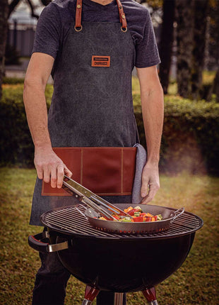 Tramontina Denim Fabric with Synthetic Leather Barbecue Apron - Tramontina Store UK