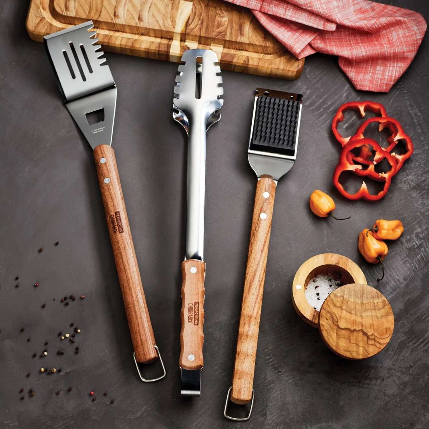 Tramontina Wooden Handle Grill Brush 44.3cm Tramontina Store UK