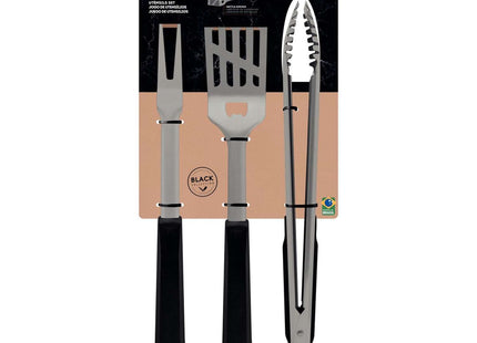 Tramontina Black Collection 3 Pcs. Barbecue Tools Set