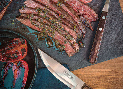 Tramontina Dishwasher-safe Wooden Handle 6 Pcs. Jumbo Steak Knife Set