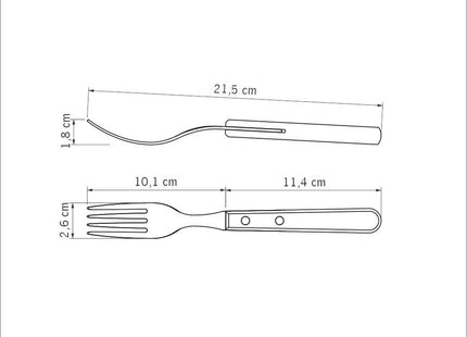 Tramontina Dishwasher-safe Wooden Handle 6 Pcs. Jumbo Fork Set