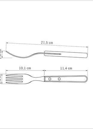 Tramontina Dishwasher-safe Wooden Handle 6 Pcs. Jumbo Fork Set - Tramontina Store UK