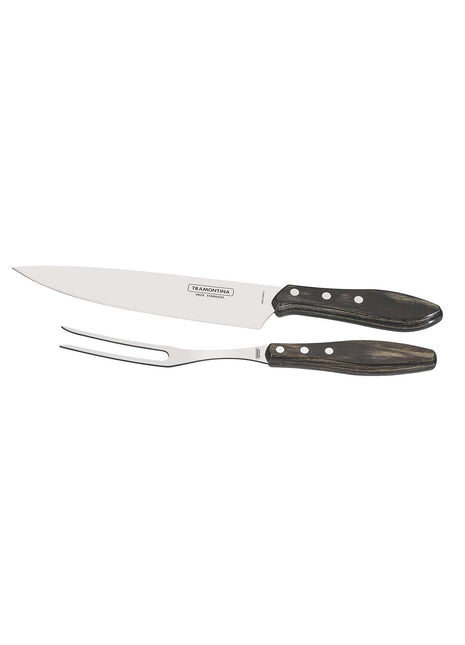Tramontina Dishwasher-safe Wooden Handle 2 Pcs. Carving Set - Tramontina Store UK