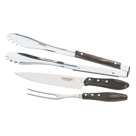 Tramontina Dishwasher-safe Wooden Handle 3 Pcs. Carving Set - Tramontina Store UK