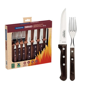 Tramontina Dishwasher-safe Wooden Handle 8 Pcs. Cutlery Set