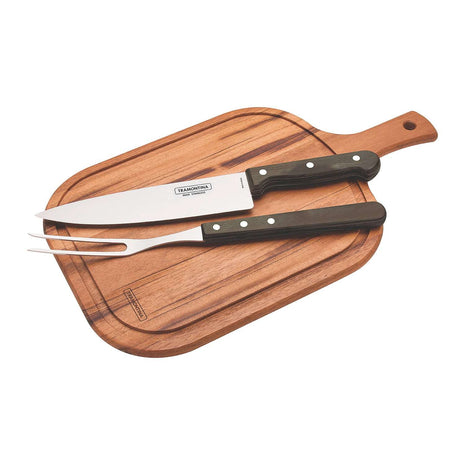 Tramontina Dishwasher-safe Wooden Handle 3 Pcs. Carving Set - Tramontina Store UK