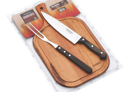 Tramontina Dishwasher-safe Wooden Handle 3 Pcs. Carving Set