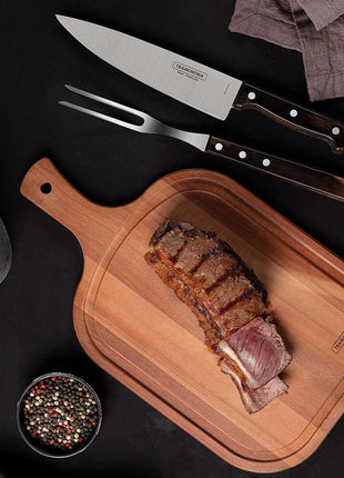 Tramontina Dishwasher-safe Wooden Handle 3 Pcs. Carving Set - Tramontina Store UK