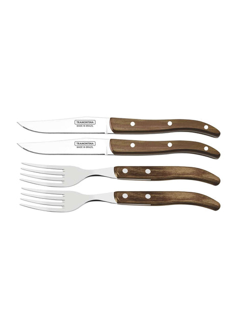 Tramontina Dishwasher-safe Wooden Handle 4 Pcs. Cutlery Set in Wooden Box - Tramontina Store UK
