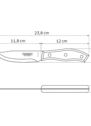 Tramontina Dishwasher-safe Wooden Handle 4 Pcs. Steak Knife Set in Wooden Box - Tramontina Store UK