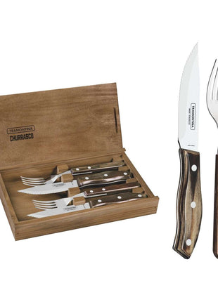 Tramontina Dishwasher-safe Wooden Handle 4 Pcs. Cutlery Set - Tramontina Store UK