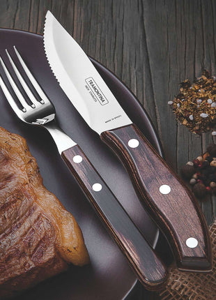 Tramontina Dishwasher-safe Wooden Handle 4 Pcs. Cutlery Set - Tramontina Store UK