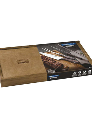 Tramontina Dishwasher-safe Wooden Handle 3 Pcs. Carving Set in Wooden Box - Tramontina Store UK