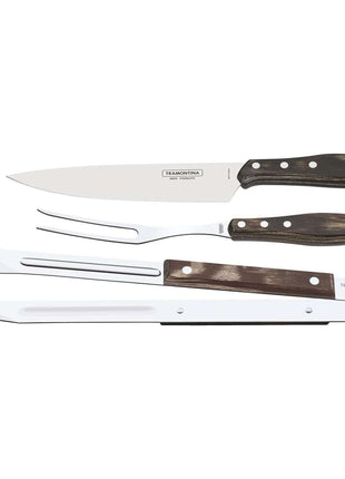 Tramontina Dishwasher-safe Wooden Handle 3 Pcs. Carving Set in Wooden Box - Tramontina Store UK