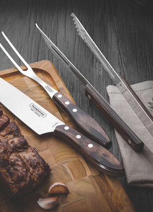 Tramontina Dishwasher-safe Wooden Handle 3 Pcs. Carving Set in Wooden Box - Tramontina Store UK