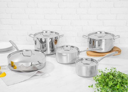 Tramontina 3-Ply Stainless Steel 5 Pcs. Cookware Set