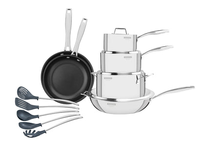 Tramontina 11 Pcs. 3-Ply Cookware and Utensil Set