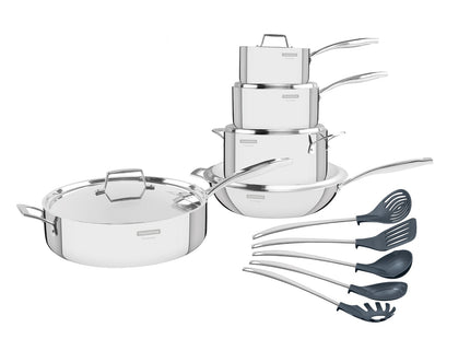 Tramontina 10 Pcs. 3-Ply Cookware and Utensil Set