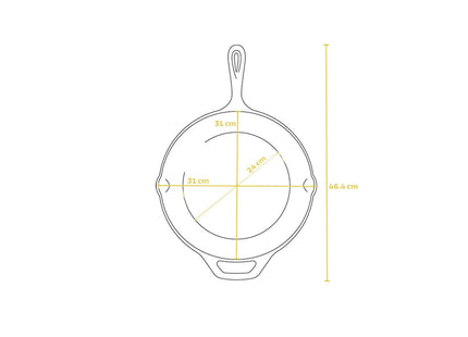 Tramontina Skillet Pan 30cm (3.1l) Pre-seasoned Cast Iron