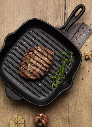 Tramontina Square Griddle Pan 27cm (2l) Pre-seasoned Cast Iron - Tramontina Store UK