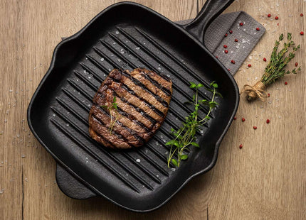 Tramontina Square Griddle Pan 27cm (2.2l) Pre-seasoned Cast Iron