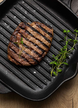 Tramontina Square Griddle Pan 27cm (2l) Pre-seasoned Cast Iron - Tramontina Store UK