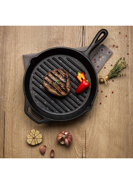Tramontina Griddle Pan 28cm (2.2l) Pre-seasoned Cast Iron - Tramontina Store UK