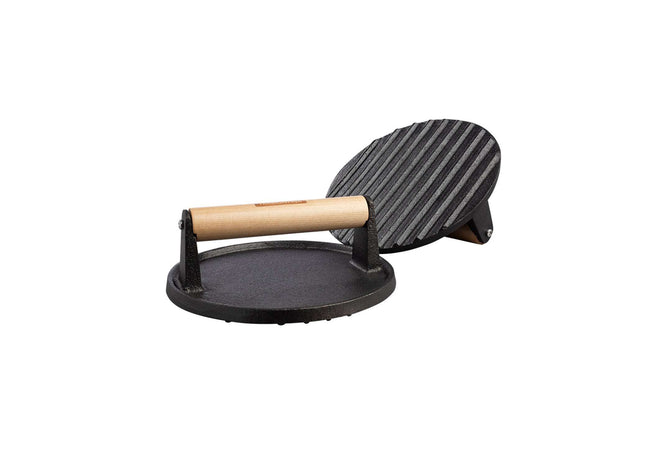 Tramontina Round Grill Press 17.3cm Pre-seasoned Cast Iron